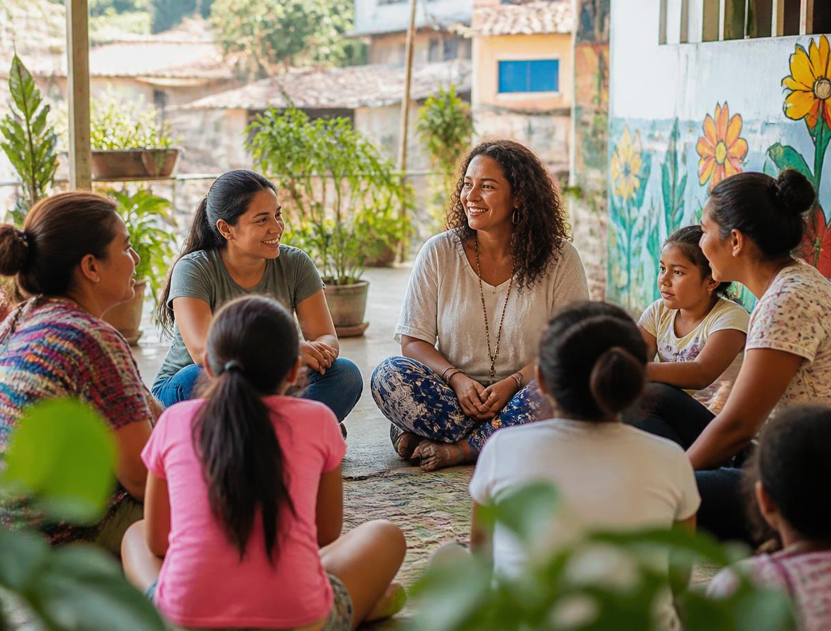 Voluntarios y profesionales acompañando a la comunidad